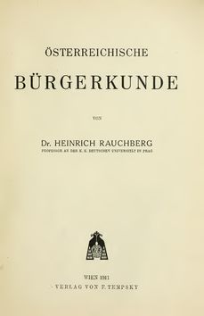 Image of the Page - (000005) - in Österreichische Bürgerkunde