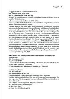 Image of the Page - 21 - in biografiA. - Lexikon österreichischer Frauen, Volume 1, A – H