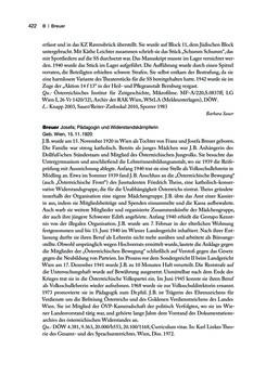 Image of the Page - 422 - in biografiA. - Lexikon österreichischer Frauen, Volume 1, A – H