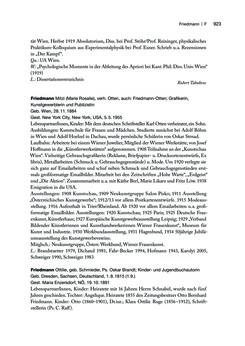 Image of the Page - 923 - in biografiA. - Lexikon österreichischer Frauen, Volume 1, A – H