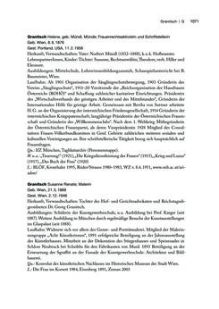 Bild der Seite - 1071 - in biografiA. - Lexikon österreichischer Frauen, Band 1, A – H