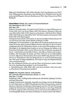 Image of the Page - 1189 - in biografiA. - Lexikon österreichischer Frauen, Volume 1, A – H