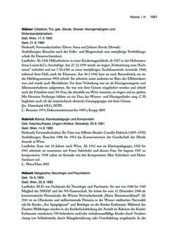 Image of the Page - 1401 - in biografiA. - Lexikon österreichischer Frauen, Volume 1, A – H