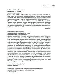 Image of the Page - 1403 - in biografiA. - Lexikon österreichischer Frauen, Volume 1, A – H