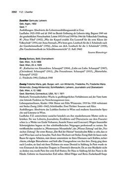 Image of the Page - 3662 - in biografiA. - Lexikon österreichischer Frauen, Volume 3, P – Z