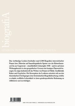 Bild der Seite - Einband hinten - in biografiA. - Lexikon österreichischer Frauen, Band 4, Register