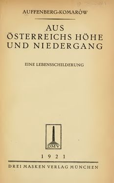 Bild der Seite - (000005) - in Aus Österreichs Höhe und Niedergang - Eine Lebensschilderung