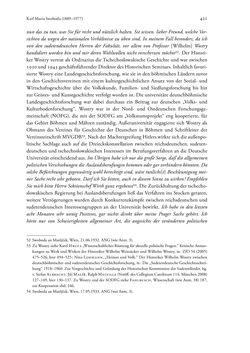 Image of the Page - 421 - in Österreichische Historiker - Lebensläufe und Karrieren 1900–1945, Volume 2