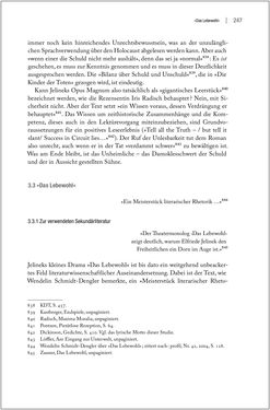 Bild der Seite - 247 - in Der Opfermythos bei Elfriede Jelinek - Eine historiografische Untersuchung