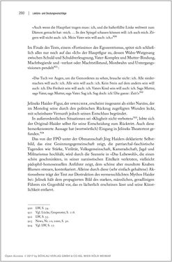 Bild der Seite - 260 - in Der Opfermythos bei Elfriede Jelinek - Eine historiografische Untersuchung