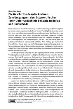 Bild der Seite - 73 - in Opfernarrative in transnationalen Kontexten