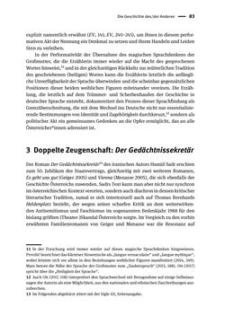 Bild der Seite - 83 - in Opfernarrative in transnationalen Kontexten
