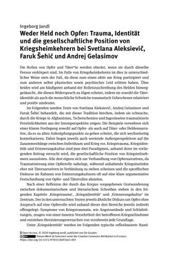 Image of the Page - 137 - in Opfernarrative in transnationalen Kontexten