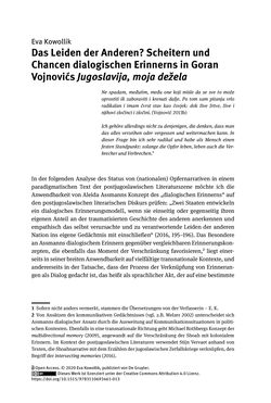 Bild der Seite - 281 - in Opfernarrative in transnationalen Kontexten