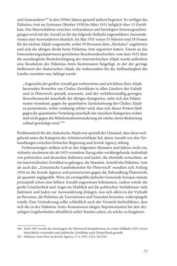 Bild der Seite - 73 - in Land der Verheißung – Ort der Zuflucht - Jüdische Emigration und nationalsozialistische Vertreibung aus Österreich nach Palästina 1920 bis 1945