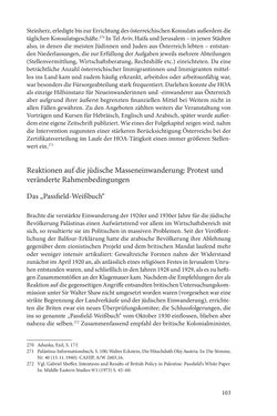 Bild der Seite - 103 - in Land der Verheißung – Ort der Zuflucht - Jüdische Emigration und nationalsozialistische Vertreibung aus Österreich nach Palästina 1920 bis 1945
