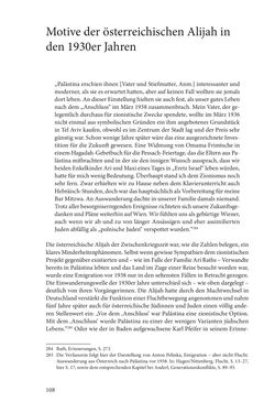 Bild der Seite - 108 - in Land der Verheißung – Ort der Zuflucht - Jüdische Emigration und nationalsozialistische Vertreibung aus Österreich nach Palästina 1920 bis 1945