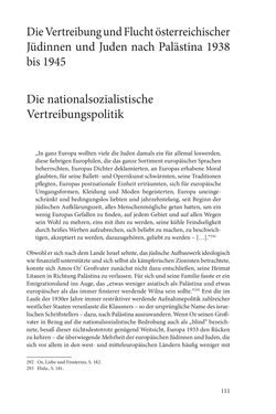 Bild der Seite - 111 - in Land der Verheißung – Ort der Zuflucht - Jüdische Emigration und nationalsozialistische Vertreibung aus Österreich nach Palästina 1920 bis 1945