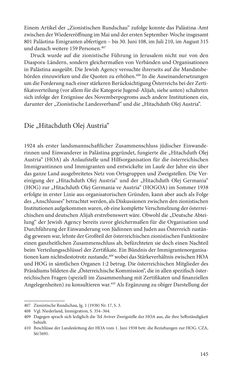 Bild der Seite - 145 - in Land der Verheißung – Ort der Zuflucht - Jüdische Emigration und nationalsozialistische Vertreibung aus Österreich nach Palästina 1920 bis 1945