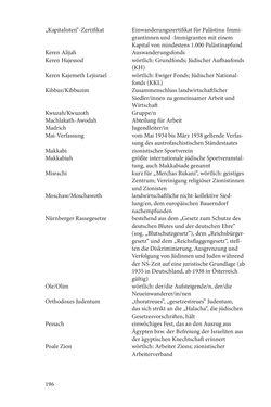 Bild der Seite - 196 - in Land der Verheißung – Ort der Zuflucht - Jüdische Emigration und nationalsozialistische Vertreibung aus Österreich nach Palästina 1920 bis 1945