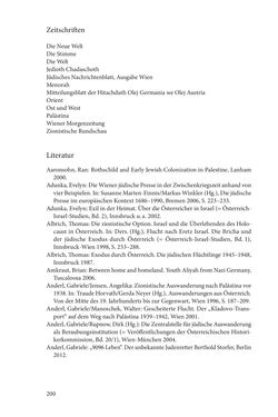 Bild der Seite - 200 - in Land der Verheißung – Ort der Zuflucht - Jüdische Emigration und nationalsozialistische Vertreibung aus Österreich nach Palästina 1920 bis 1945