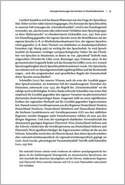 Bild der Seite - 31 - in Österreichisches Deutsch macht Schule - Bildung und Deutschunterricht im Spannungsfeld von sprachlicher Variation und Norm