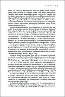 Image of the Page - 85 - in Österreichisches Deutsch macht Schule - Bildung und Deutschunterricht im Spannungsfeld von sprachlicher Variation und Norm
