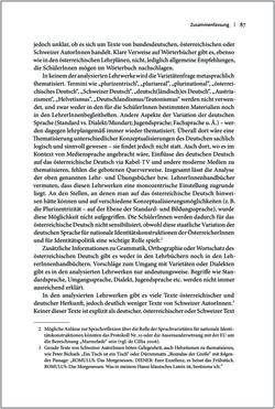 Image of the Page - 87 - in Österreichisches Deutsch macht Schule - Bildung und Deutschunterricht im Spannungsfeld von sprachlicher Variation und Norm