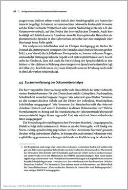 Bild der Seite - 88 - in Österreichisches Deutsch macht Schule - Bildung und Deutschunterricht im Spannungsfeld von sprachlicher Variation und Norm