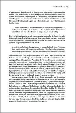 Bild der Seite - 179 - in Österreichisches Deutsch macht Schule - Bildung und Deutschunterricht im Spannungsfeld von sprachlicher Variation und Norm