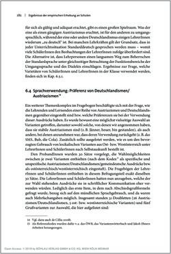 Image of the Page - 182 - in Österreichisches Deutsch macht Schule - Bildung und Deutschunterricht im Spannungsfeld von sprachlicher Variation und Norm