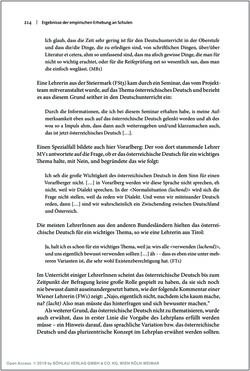 Image of the Page - 214 - in Österreichisches Deutsch macht Schule - Bildung und Deutschunterricht im Spannungsfeld von sprachlicher Variation und Norm
