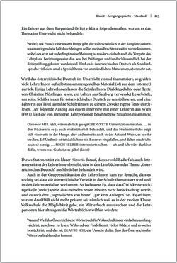 Image of the Page - 215 - in Österreichisches Deutsch macht Schule - Bildung und Deutschunterricht im Spannungsfeld von sprachlicher Variation und Norm