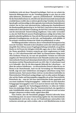 Image of the Page - 223 - in Österreichisches Deutsch macht Schule - Bildung und Deutschunterricht im Spannungsfeld von sprachlicher Variation und Norm