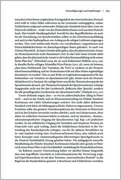 Bild der Seite - 229 - in Österreichisches Deutsch macht Schule - Bildung und Deutschunterricht im Spannungsfeld von sprachlicher Variation und Norm