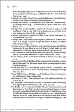 Bild der Seite - 252 - in Österreichisches Deutsch macht Schule - Bildung und Deutschunterricht im Spannungsfeld von sprachlicher Variation und Norm