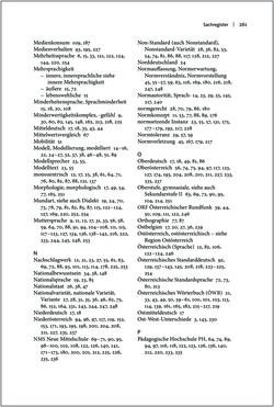 Image of the Page - 261 - in Österreichisches Deutsch macht Schule - Bildung und Deutschunterricht im Spannungsfeld von sprachlicher Variation und Norm