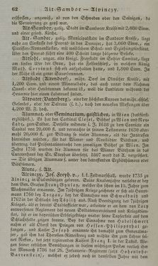 Image of the Page - 62 - in Österreichische National-Enzyklopädie - Buchstabe A-D, Volume 1