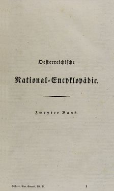 Bild der Seite - 1 - in Österreichische National-Enzyklopädie - Buchstabe E-H, Band 2