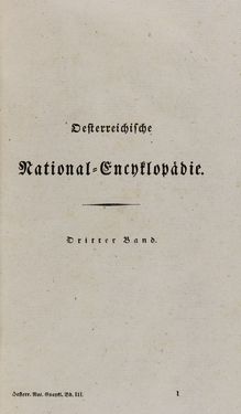 Bild der Seite - 1 - in Österreichische National-Enzyklopädie - Buchstabe I-M, Band 3