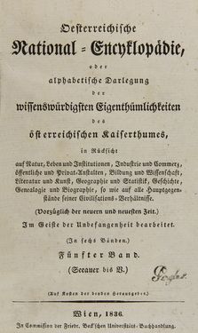 Bild der Seite - (00000003) - in Österreichische National-Enzyklopädie - Buchstabe See-V, Band 5