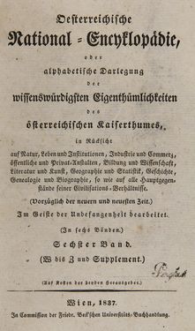 Image of the Page - (00000003) - in Österreichische National-Enzyklopädie - Buchstabe W-Z, Volume 6