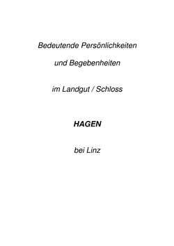 Bild der Seite - (ev0003) - in Persönlichkeiten Hagen - Bedeutende Persönlichkeiten und Begebenheiten im ehemaligen Landgut/Schloss Hagen bei Linz