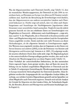 Image of the Page - 155 - in Pflegekräftemigration nach Österreich - Eine empirische Analyse