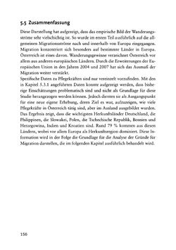 Image of the Page - 156 - in Pflegekräftemigration nach Österreich - Eine empirische Analyse