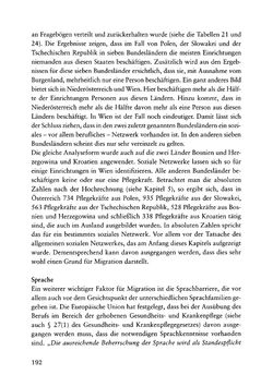 Bild der Seite - 192 - in Pflegekräftemigration nach Österreich - Eine empirische Analyse