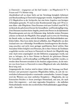 Bild der Seite - 213 - in Pflegekräftemigration nach Österreich - Eine empirische Analyse