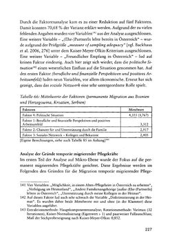 Image of the Page - 227 - in Pflegekräftemigration nach Österreich - Eine empirische Analyse