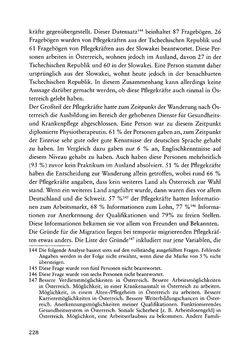 Image of the Page - 228 - in Pflegekräftemigration nach Österreich - Eine empirische Analyse