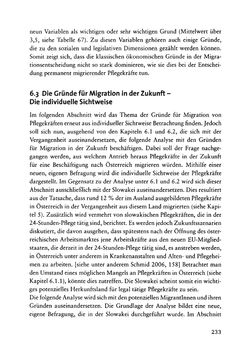 Image of the Page - 233 - in Pflegekräftemigration nach Österreich - Eine empirische Analyse